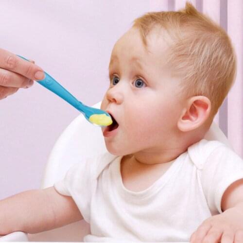 Silicone Baby Spoons First Stage Feeding Spoons for Infants Soft-Tip Easy on Gums Bendable Design Encourages Self-Feeding Ultra