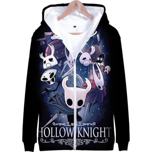 Hollow Knight 3D Hoodies Men/Women Fashion New Autumn Popular Personality Anime Hoodie Harajuku Hollow Knight Zipper Sweatshirt