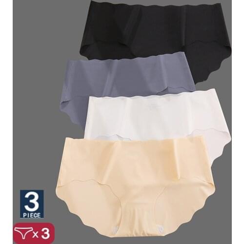 3PCS/Set Seamless Womens Pantys Low Waisted Soft Underpants For GirlsLingerie Sexy Intimates Woman Comfortable Briefs M-XL