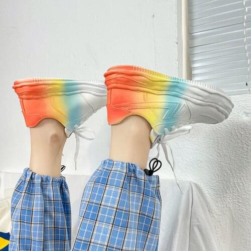 Women Vulcanized Shoes Platform White Sneakers Designer Shoes 2021 Autumn Fashion Skateboard Casual Chunky Sneakers for Woman