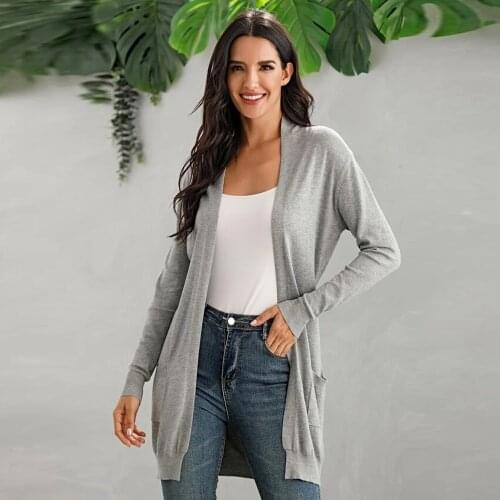 Female coat winter cardigan women long sleeve t-shirts coats jackets fall 2021 women clothing Ladies sweater oversized cardigan