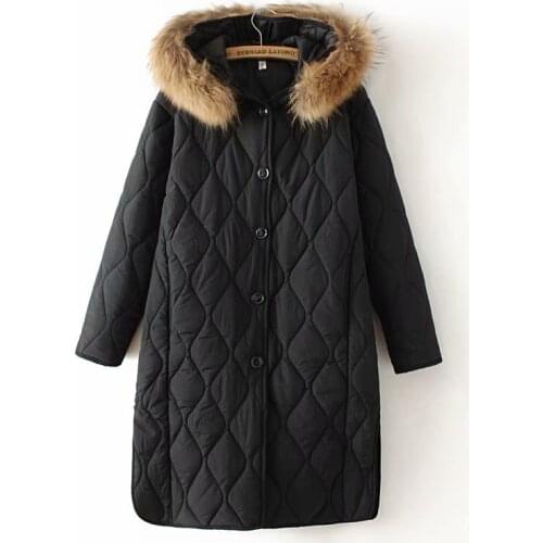 Plus size 4XL Winter Long Jacket Winter Coats Women Big Fur Collar Warm Woman Parka Outerwear Down Jacket Winter Jacket