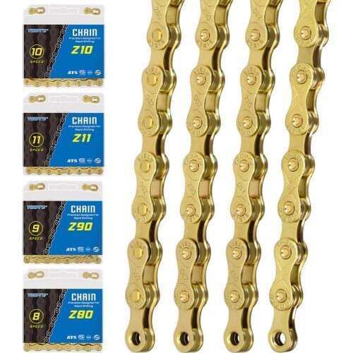 6/7/8/9/10/11S Golden Bike Chain Electroplated Anti-rust Variable Speed Links Chain