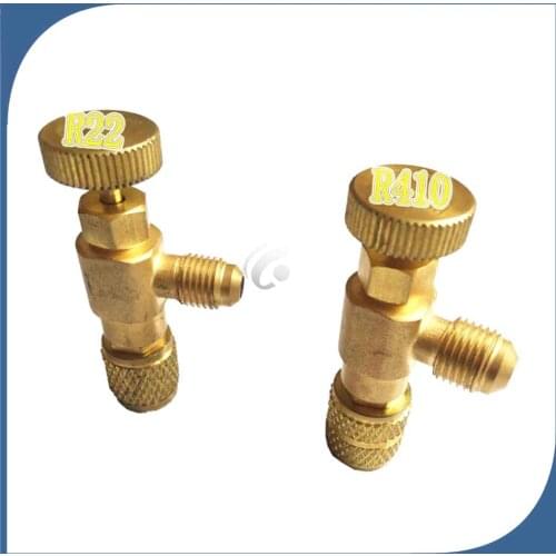 2pcs/lot new Air Refrigeration Charging Adapter refrigerant retention control valve Air conditioning charging valve R410 R22