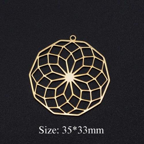 3pcs/lot Lotus 100% Stainless Steel DIY Earring Necklace Charms For Woman Jewelry Making