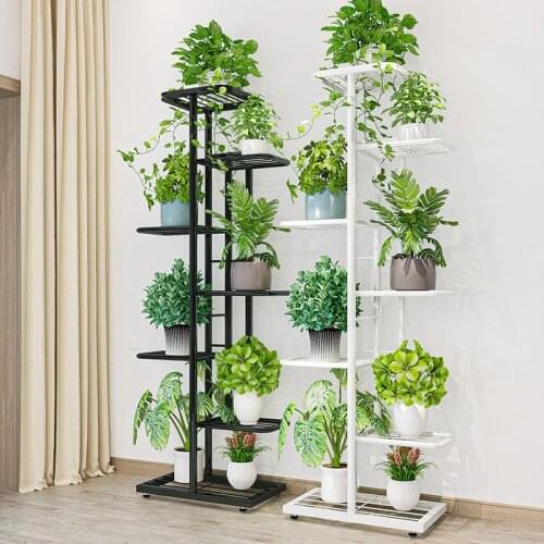 5/6/7/8Layers Iron Flower Stand Pots Tray Plant Shelves Planter Display Rack Storage Holder Shelf Home Balcony Garden Decoration