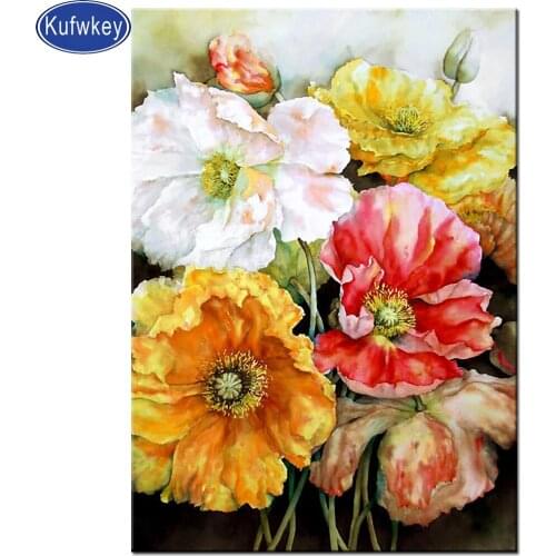 5d diamond painting colorful flower square stone full diamond embroidery sale rhinestones of pictures diy mosaic diamond wall ar
