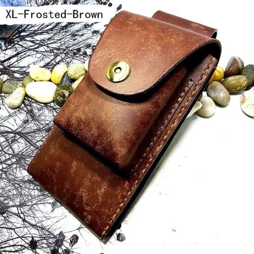 Blongk Universal Mobile Phone Waist Bag Hand-made Genuine Leather Phone Holster Iphone Samsung Huawei Belt Pack SGBFX