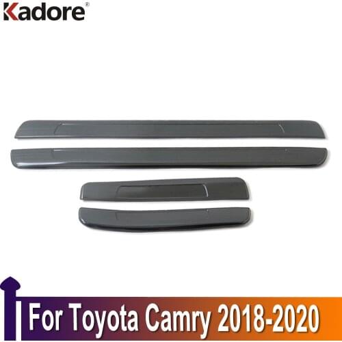 For Toyota Camry 2018 2019 2020 Stainless Steel Outer Door Sill Scuff Plates Doors Sills Protectors Car Thresholds Sticker