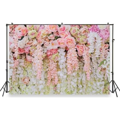 HUAYI Photography Backdrop Wedding Backdrop Birthday Bridal Shower Party Decor Flowers Wall Photo Booth Background Props XT-7327