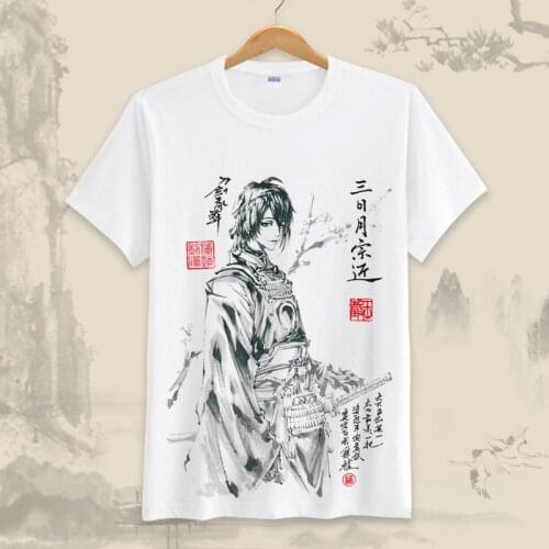 Japanese Anime Touken Ranbu Online Cosplay T Shirt Women/Men Fashion Summer T-Shirt Cartoon Top Tee tshirt Costume Streetwear