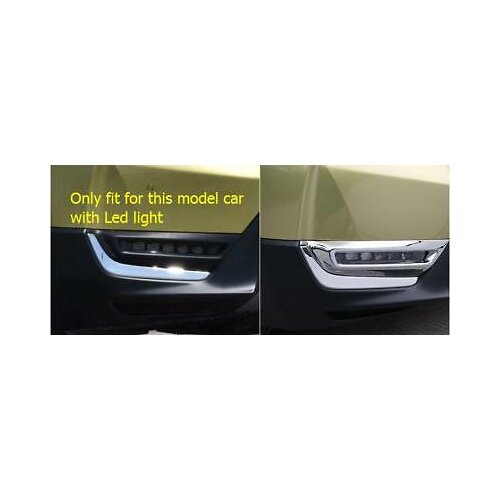 Chrome Front Fog Light Lamp Cover Trim 2pcs For Honda CR-V CRV 2017 2018 2019