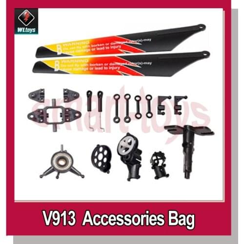V913 parts kits Connect Buckle blades Swashplate Tail Motor Cover Trim for Wltoys V913 helicopter spare parts
