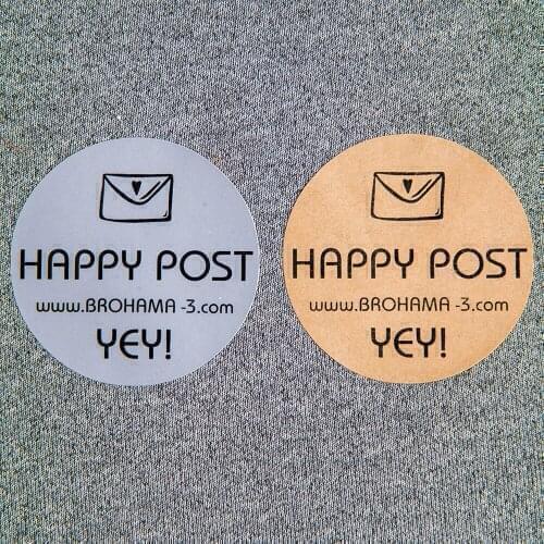 #50BGJ-40mm diameter round sticker, matte silver, kraft paper, matte white sticker，Custom stickers，Logistics packaging stickers