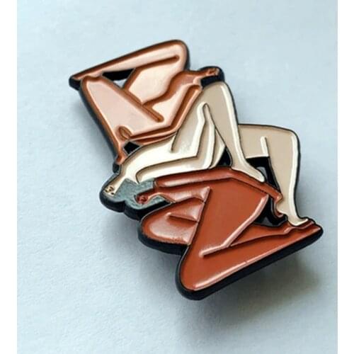 Laura Berger Stack Art Lover Enamel Brooch Pin Backpack Hat Bag Collar Lapel Pins Badges Women Mens Fashion Jewelry Accessories
