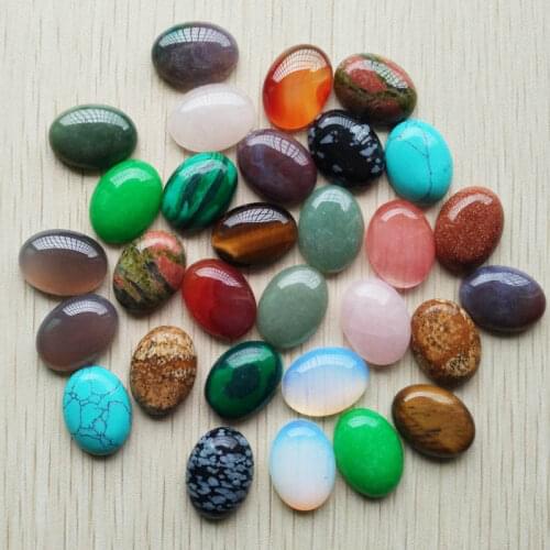 Fashion good quality natural stone mixed Oval CAB CABOCHON beads for jewelry making 15x20mm wholesale 30pcs/lot free shipping