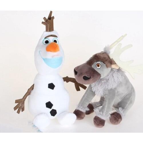 Disney 20cm Olaf Sven Plush Toys Kawaii Frozen Olaf & Sven Reindeer Plush Stuffed Animals Doll Toy for Children Kids Gifts
