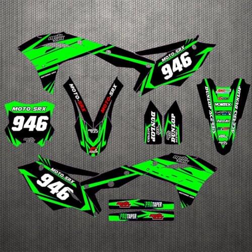 Free custom numbers names Motorcycle 3M Decals Stickers Graphics Kits For Kawasaki KX250F KXF250 2017 2018 2019 2020 KXF 250