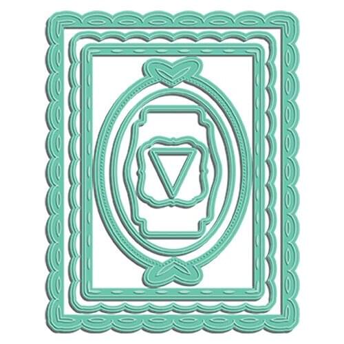 Rectangle Oval Frame Laced Metal Cutting Dies For Card Making Scrapbooking Album Photo Making Embossing Dies Crafts New 2019