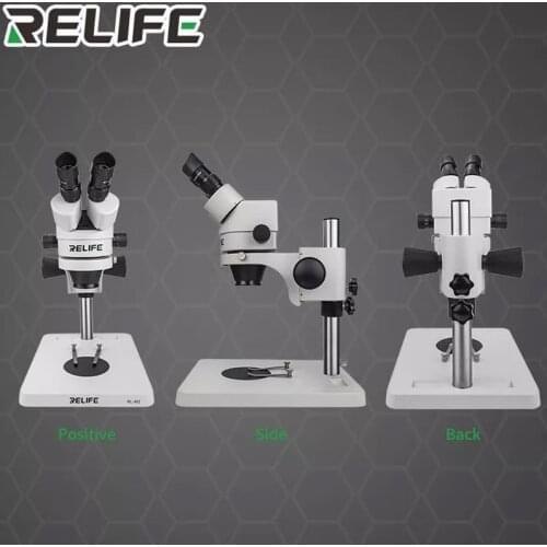 RELIFE RL-M2 7-45 Times Binocular Microscope Inspection PCB Repair microscope 144 LED Light Source Phone Repair Tool