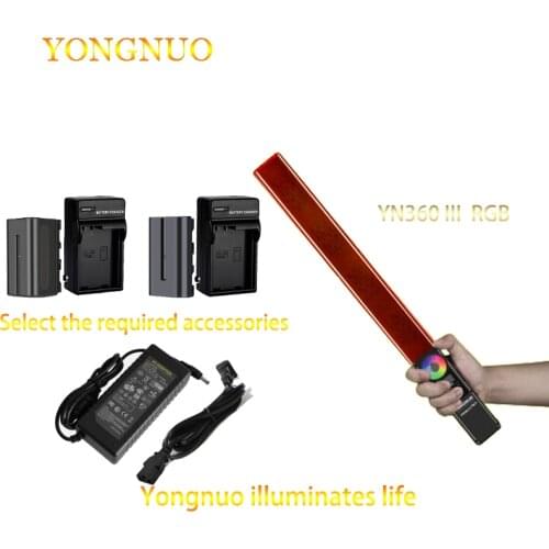 Yongnuo YN360 III YN360III Handheld 3200K-5500K RGB Colorful Ice Stick LED Video Light Touch Adjusting Controlled by Phone App