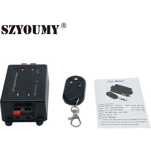 SZYOUMY 10 Sets RF LED Dimmer Wireless Brightness 3 Keys Remote Controller DC 12-24V 8A for 5050 3528 Single Color Strip Lights