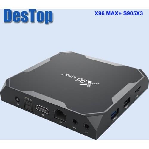 2PCS X96 MAX PLUS Android 9.0 TV BOX Amlogice S905X3 8K Video Google Player Store Wifi Wireless Youtube HD Netflix 100M