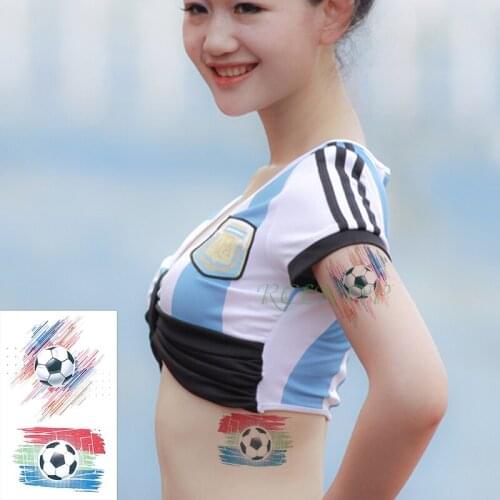Waterproof Temporary Tattoo Stickers Football Sport Art Small Size Fake Tatto Flash Tatoo Tatouage Arm Hand for Girl Women Kids
