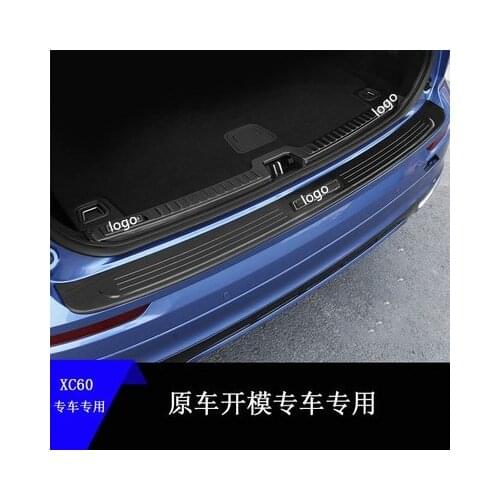 High quality stainless steel Rear Bumper Protector Sill Trunk Rear guard Tread Plate Trim for Volvo XC60 2018-2020 Car styling