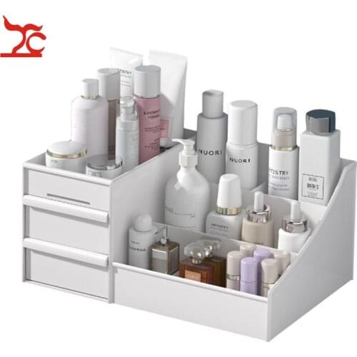Large Capacity Makeup Drawer Jewelry Organizer Cosmetic Storage Box Dressing Table Skin Care Rack Desktop Sundries Storage Box