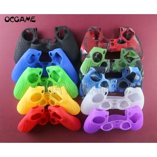 OCGAME Non-slip Surface Design Rubber Durable Silicon Skin Cover Case Gamepad Protection Skin For Playstation 4 PS4