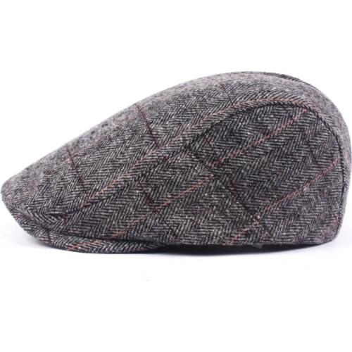 Women Men Hats 2020 Beret Caps Black Herringbone Newsboy Baker Boy Hats Tweed Flat Cap Mens Hat Winter Autumn Hats Boinas