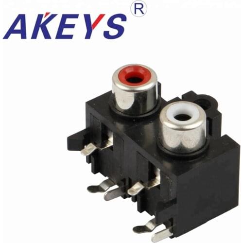 10 PCS AV2-8.4-16 Factory Price 6Pin RCA Connector Female Panel Mount Socket AV concentric socket