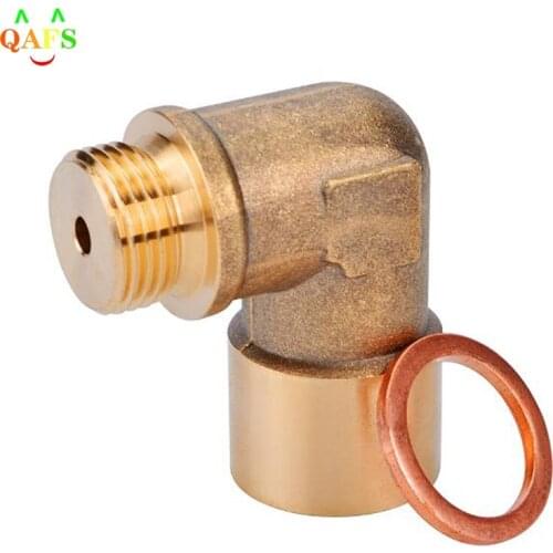 1X 90 Degree 02 Bung Extension M18X1.5 O2 Oxygen Sensor Angled Extender Spacer