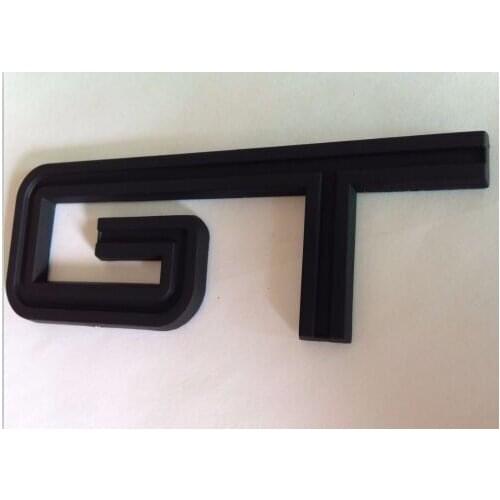 2PCS all matte black GT car sticker