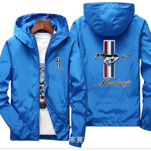 2021 Motorcycle Jacket Windproof for MUSTANG logo Jacket Mobike Riding Hooded Suit Windbreaker Sweatshirts Racing zipper Coat