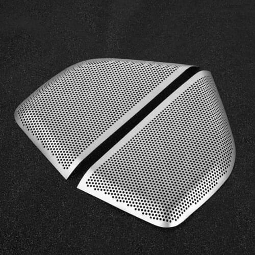 4pcs Silver Aluminum Alloy Door Speaker Net Frame Cover Trim for Maserati Levante 2017-2018 Car Accessories