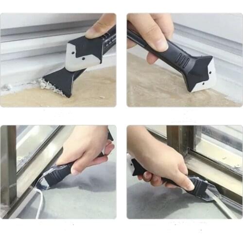 3 in1 Silicone Remover Sealant Smooth Scraper Caulk Finisher Grout Kit Tools Floor Mould Removal Hand Tools Set Accessories