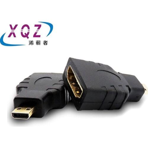 2pcs HDMI to microHDMI adapter microHDMI to HDMI converter male to female big to small adapter gold plated black
