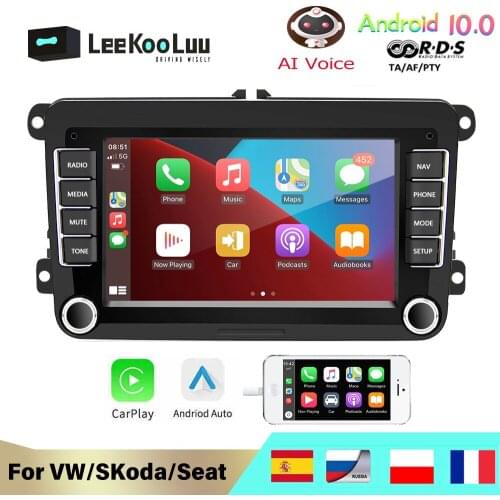 LeeKooLuu Radio 2 din Car Android Multimedia Player GPS Autoradio For Volkswagen VW T5 Passat b6 b7 Golf 5 6 Polo cc Seat Leon