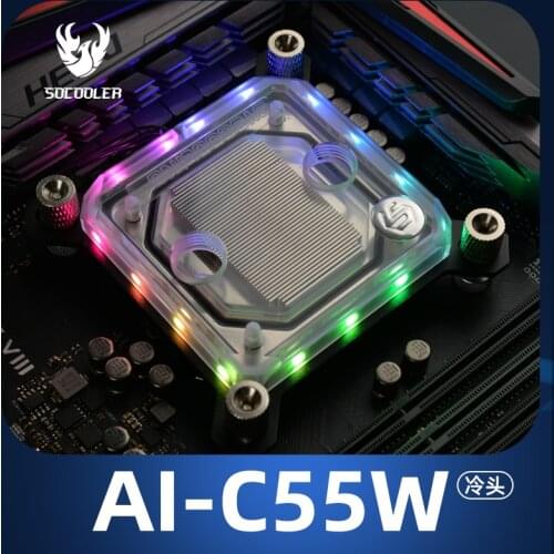 Syscooling AI-C55W Water Cooling Cpu Block For Intel Lga115x/2011/2066 RGB