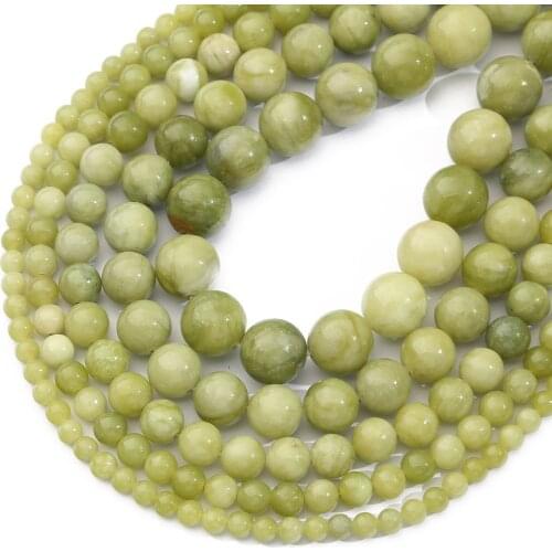 Natural Stone Taiwan Green Jades Beads For Jewelry Making Round Beads Bracelet DIY Bracelet/ Necklace 4/6/8/10/12mm Strand