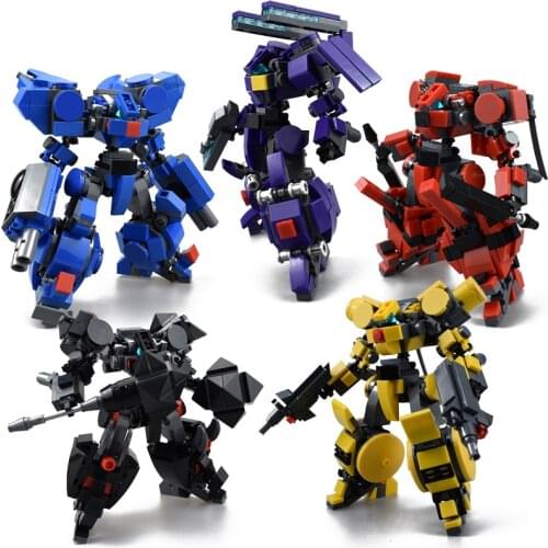Original Design Mech Warrior Building Blocks Toys For Children Armor Robots Anime Figure Model Kids Action Figure Dolls Toy