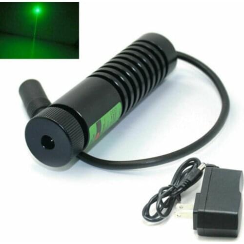 Focusable 505nm 510nm 50mW Spot Dot Green Laser Diode Module w 12V Adapter