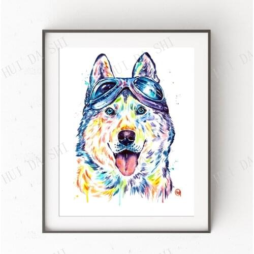 Husky Art, Husky Gifts, Husky Dad, Husky Painting, Husky Dog Mom, Husky Poster, Dog Memorial, Rainbow Bridge, Dog Lover Gift
