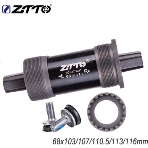 ZTTO Bicycle Square Tapered Threaded Bottom Bracket BSA 68x103mm 107mm 110.5mm 113mm 116mm for Square Tapered Spindle Crankset