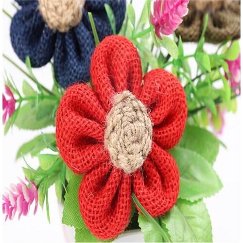 Handmade Linen Corsage Rose Cloth Flowers for Clothing, Shoes and Hats Accessories Home DecorationDIY Handmade Accessories