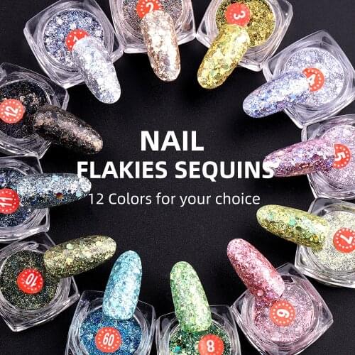 Manicure sequins brightness laser sequins eye makeup sequins gradient flash polarized