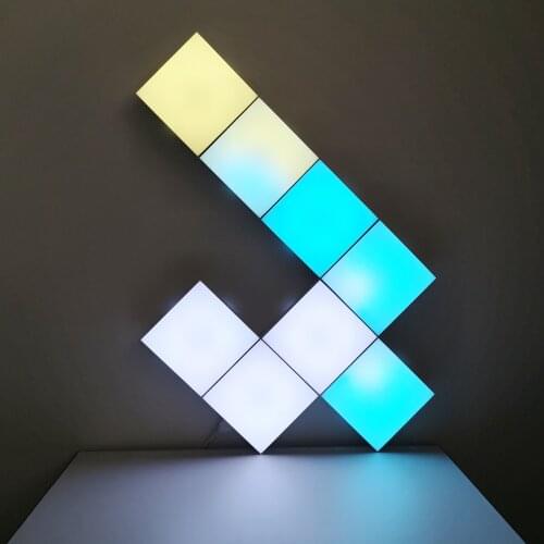 Square Shape Modular Lamp Smart Phone APP Controlled 30 Color Changing Modes Can be Spliced For Home Decoration