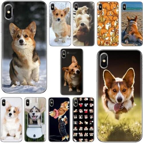 For Samsung Galaxy A10 A30 A40 A50 A60 A70 a12 a31 a41 a51 a71 a20e a21s M30 Soft TPU Cover Pembroke Welsh Corgi Dog puppy